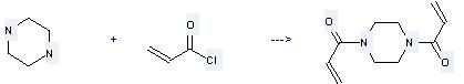 1,4-Bis(acryloyl)piperazine can be prepared by piperazine, acryloyl chloride at the ambient temperature